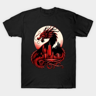 Fiery Chicago Dragon - Lunar New Year 2024 T-Shirt